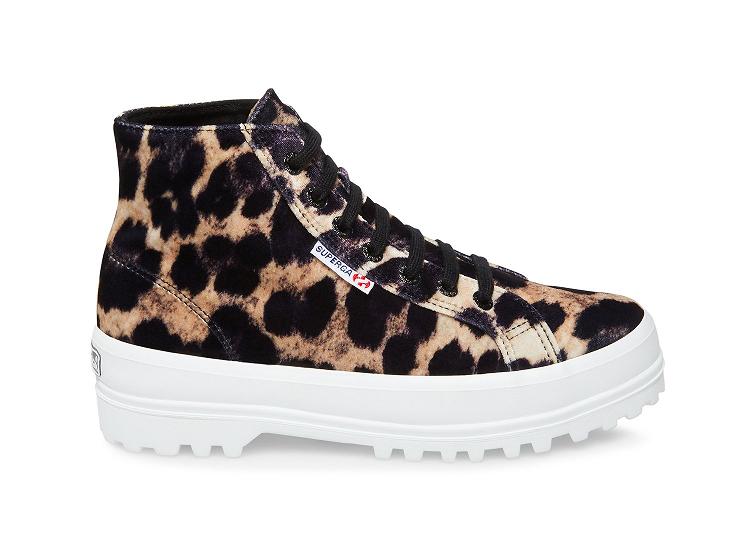 Superga 2341-Velvetjpw Animalier Leopard - Womens Superga High top Shoes